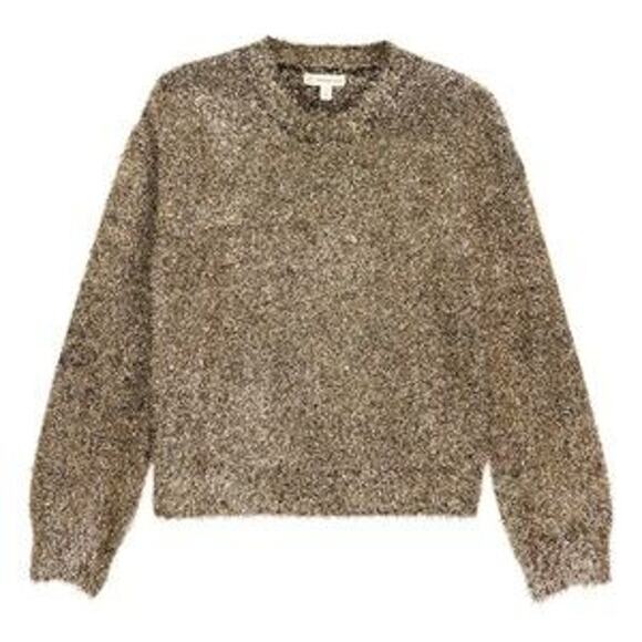 Tucker + Tate Other - Tucker + Tate Girls Gold Metallic Tinsel Holiday Pullover Sweater size 10/12